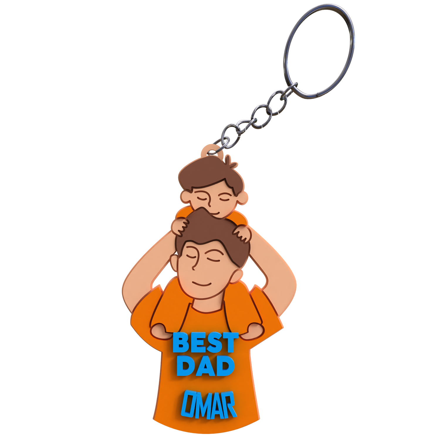 Dad & Son Keychain