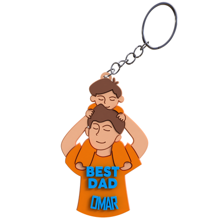 Dad & Son Keychain