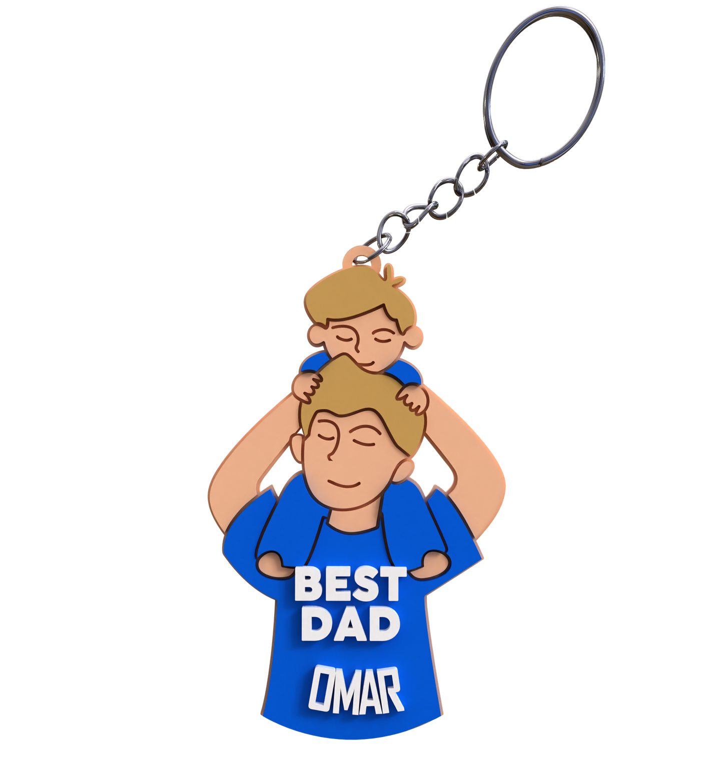 Dad & Son Keychain