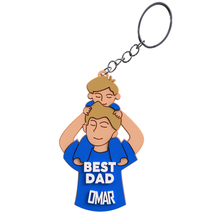 Dad & Son Keychain