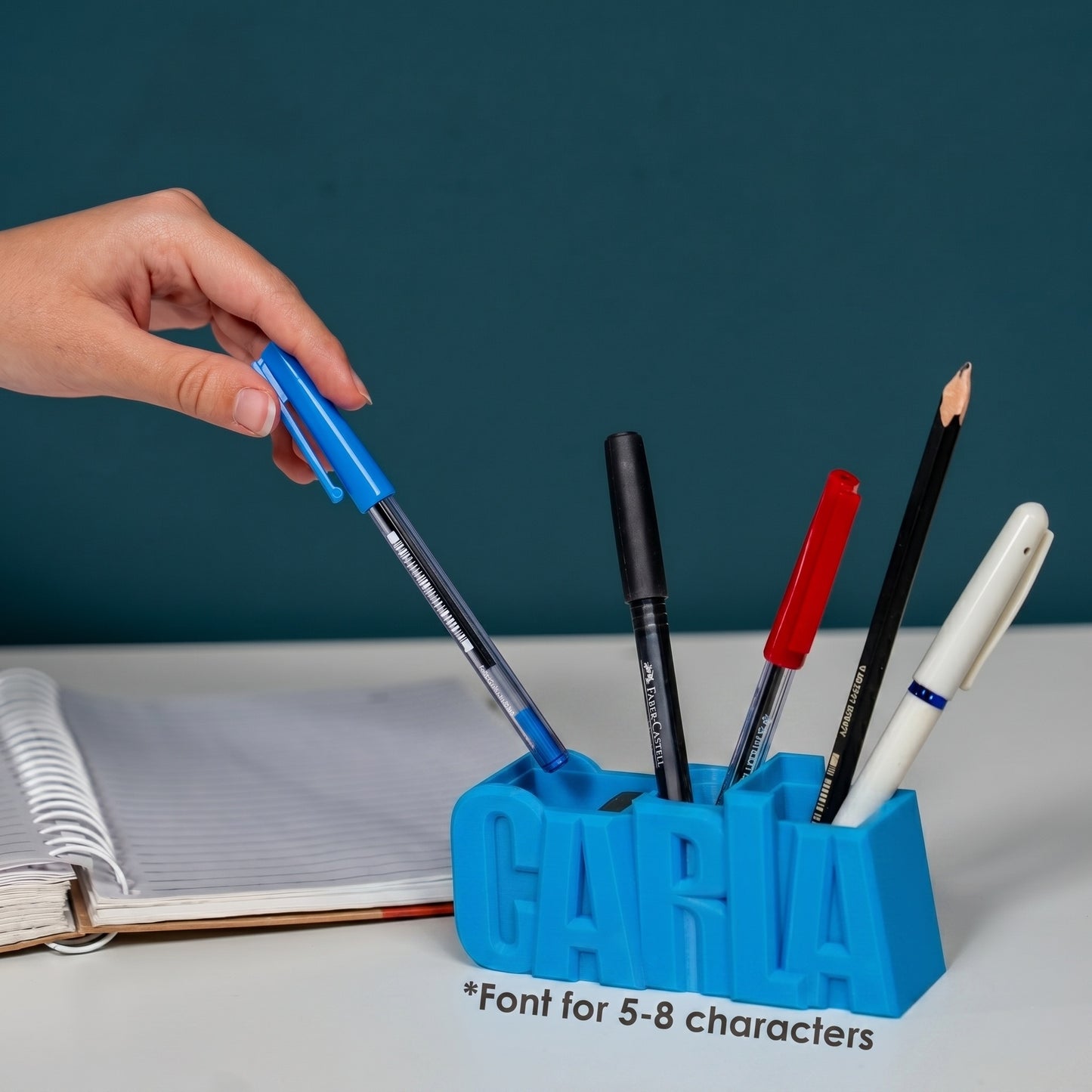 3D Desk Name Tag Pen Holder