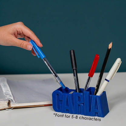 3D Desk Name Tag Pen Holder