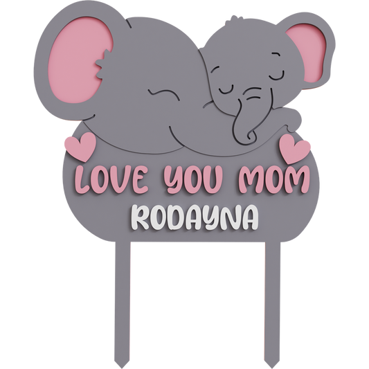 Elephant Hug Topper