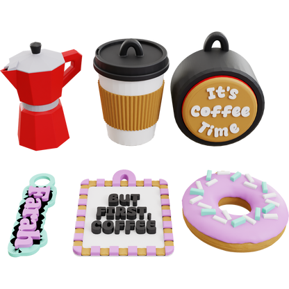 Coffee Lovers Bag Charm Suite