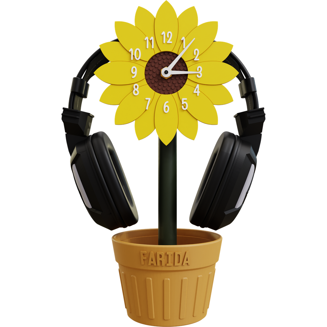 BloomTime Headphone & Clock Stand