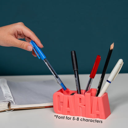 3D Desk Name Tag Pen Holder