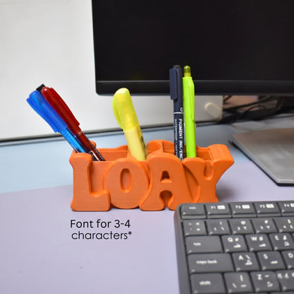 3D Desk Name Tag Pen Holder