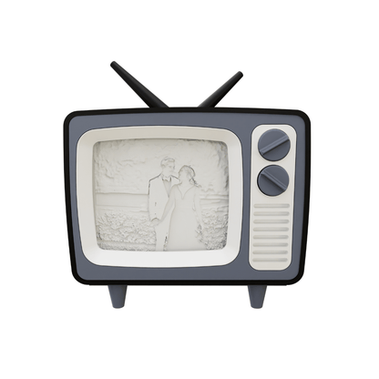 Vintage TV Lightbox Frame