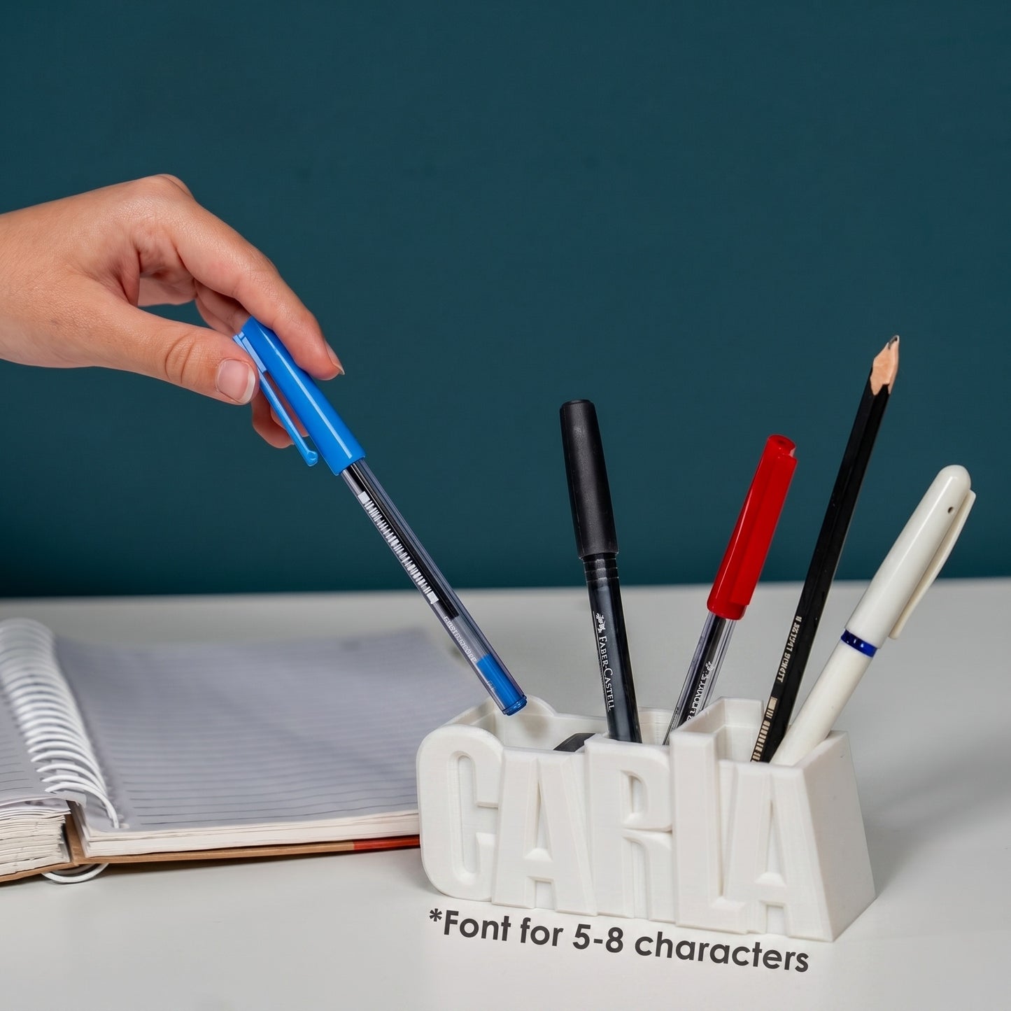 3D Desk Name Tag Pen Holder