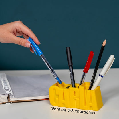 3D Desk Name Tag Pen Holder