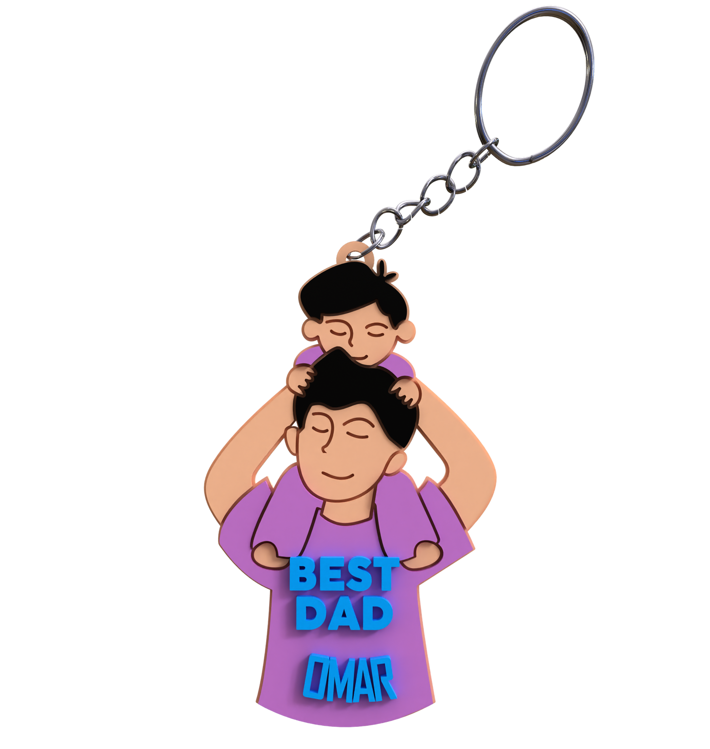 Dad & Son Keychain