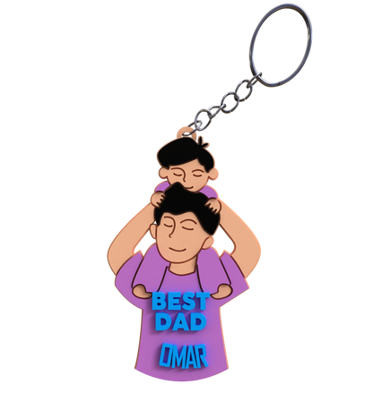 Dad & Son Keychain