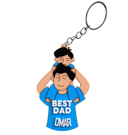 Dad & Son Keychain