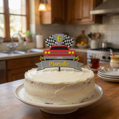 Car Race Cake Topper