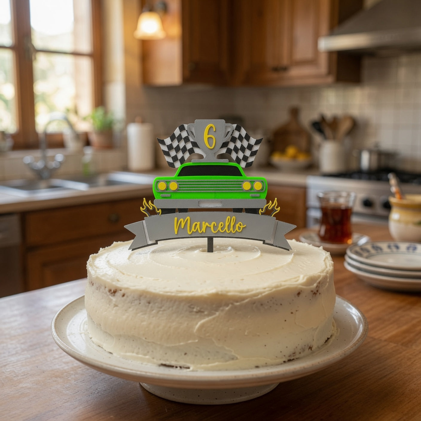 Car Race Cake Topper