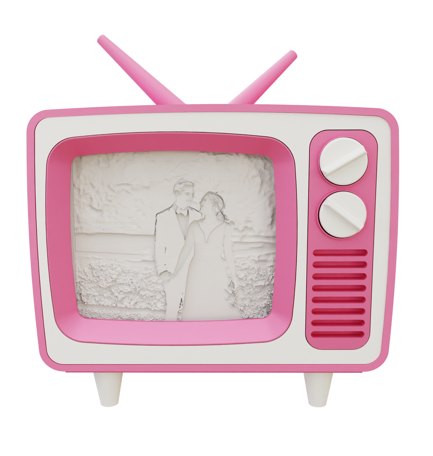 Vintage TV Lightbox Frame