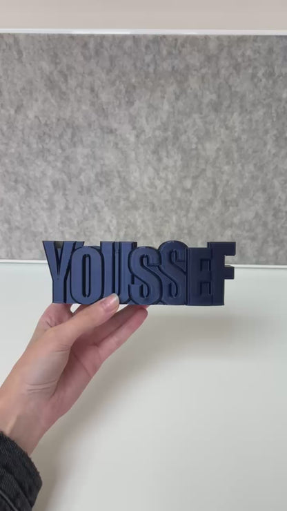 Limited Edition Color 3D Desk Name Tag Pen Holder
