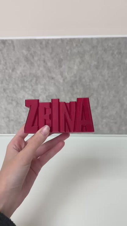Limited Edition Color 3D Desk Name Tag Pen Holder